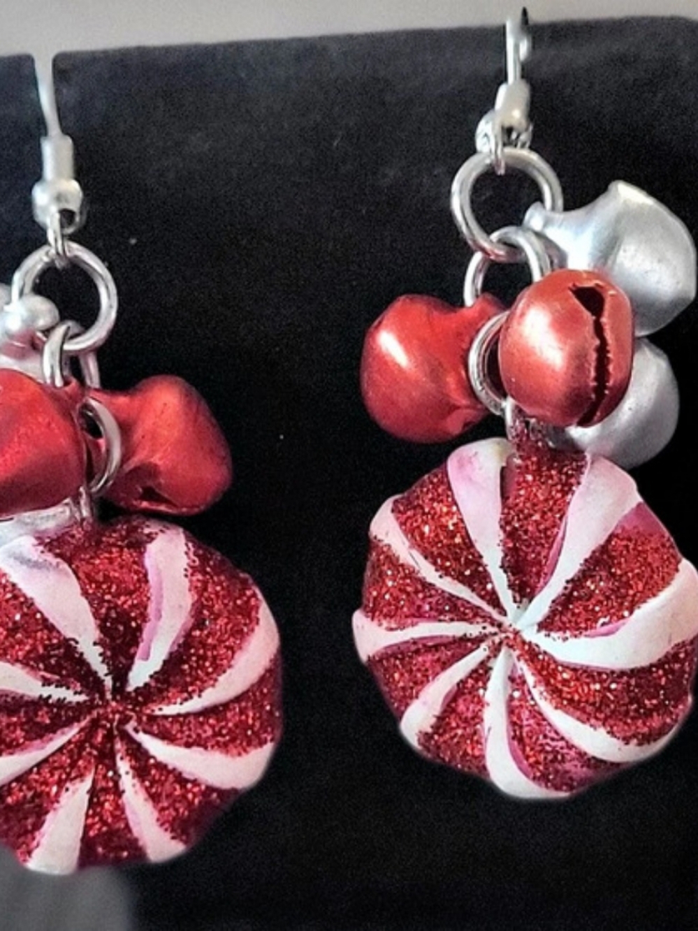Red Holiday Dangle Earrings